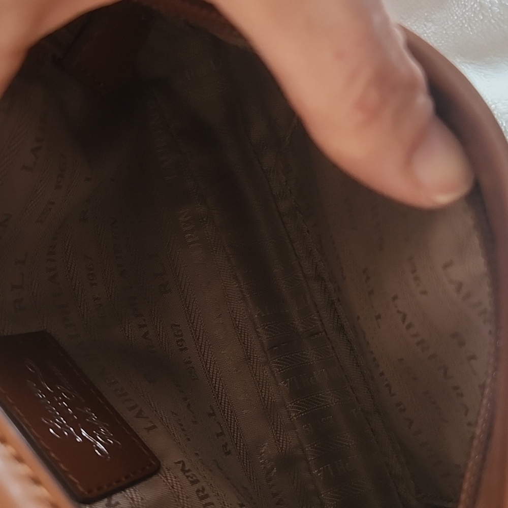 Ralph Lauren Deep Burgundy and Brown Crossbody Bag - Picture 7 of 16